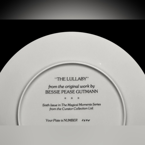 Bessie Pease Gutmann “The Lullaby” 1983 Curator Collection Ltd Plate - Picture 11 of 14